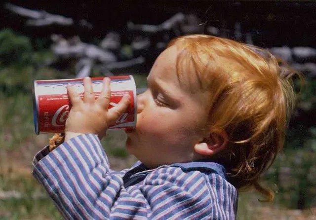 Bill Blake drinking a soda