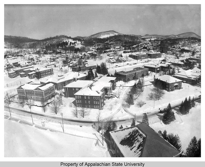 Campus Aerial View, winter 1961