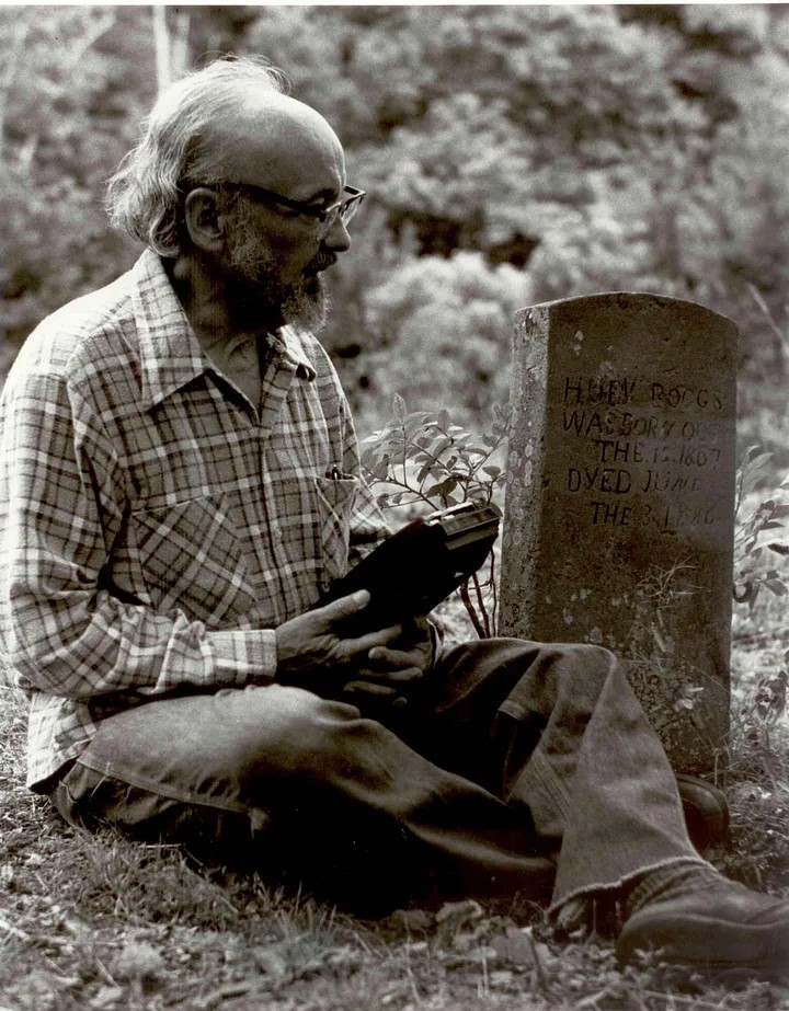 Cratis Williams visiting a family cemetery plot in eastern Kentucky