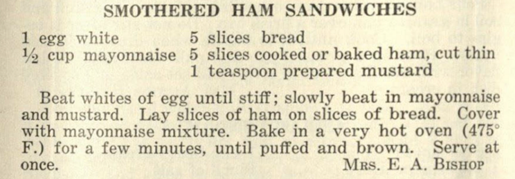recipe for Smothered Ham Sandwiches