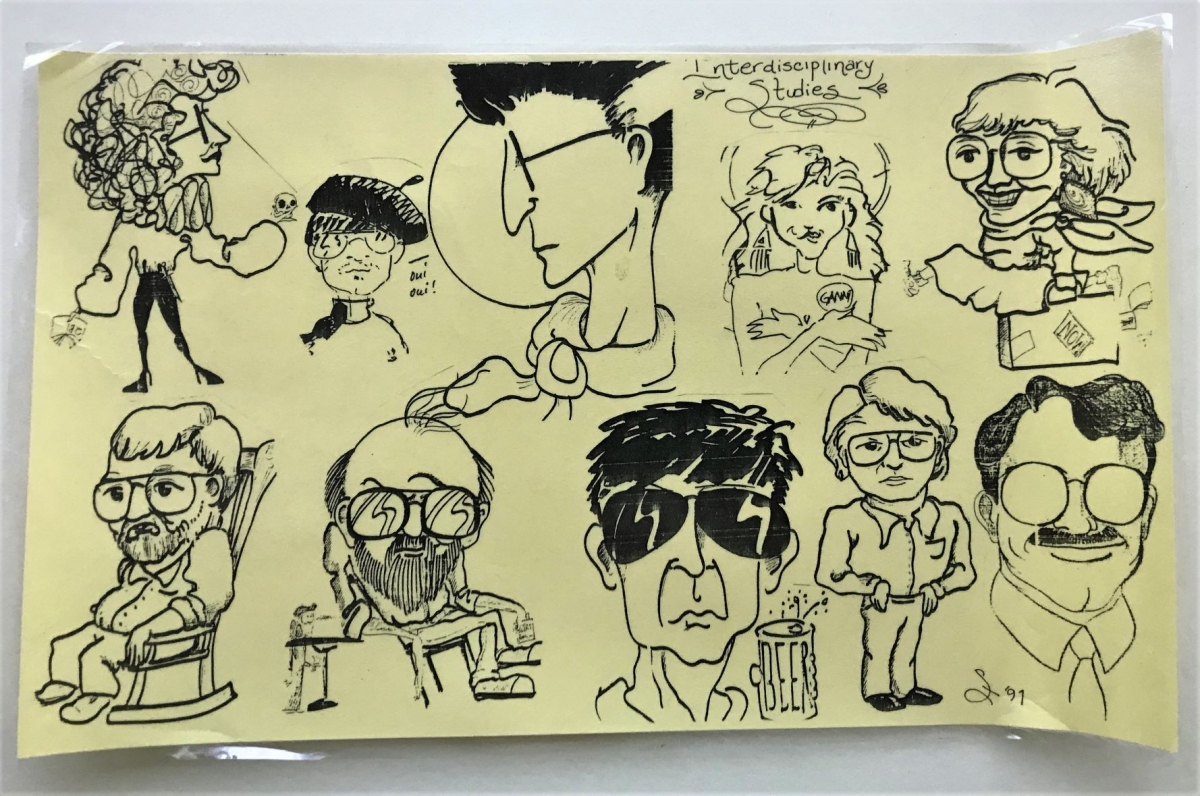 Caricatures, 1991 Interdisciplinary Studies faculty