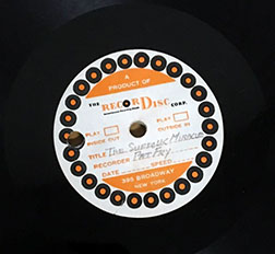 Record label of Doc Abrams' recording of The Suffolk Miracle