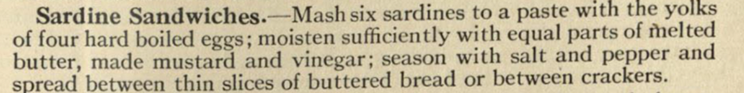 recipe for Sardine Sandwiches