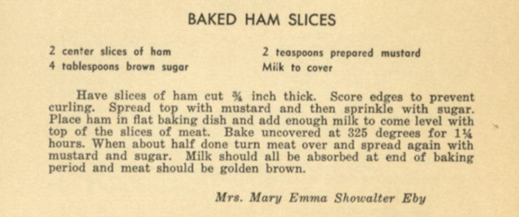 recipe for Baked Ham Slices