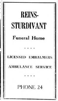 Funeral Home advertisement