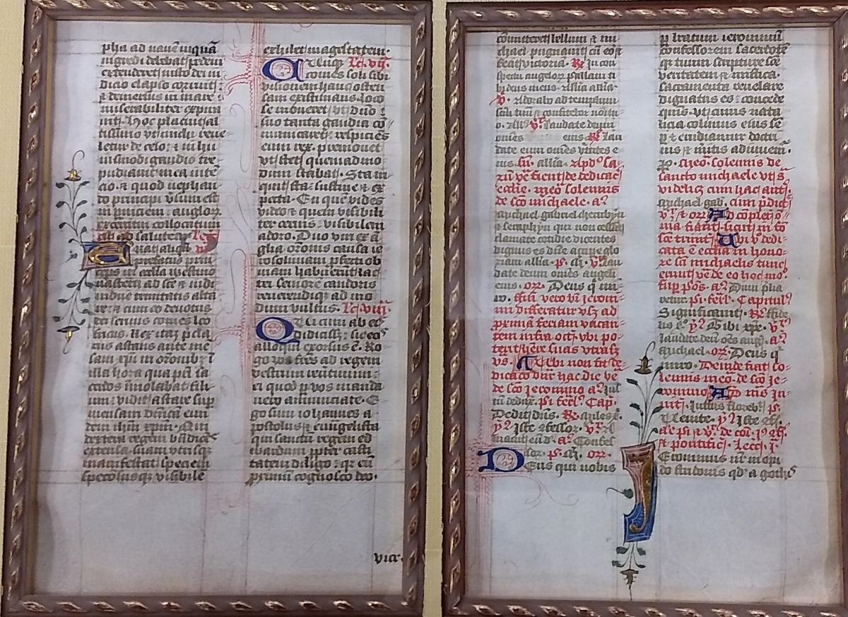 Two leaves from a medieval liturgical manuscript