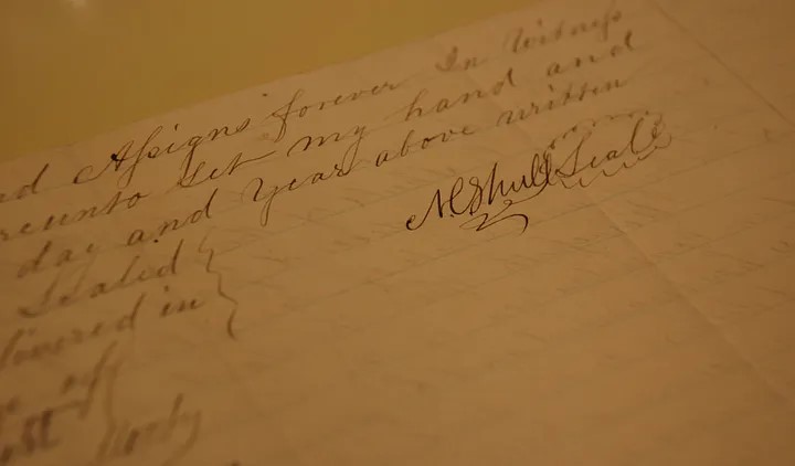 NC Shull signature on deed