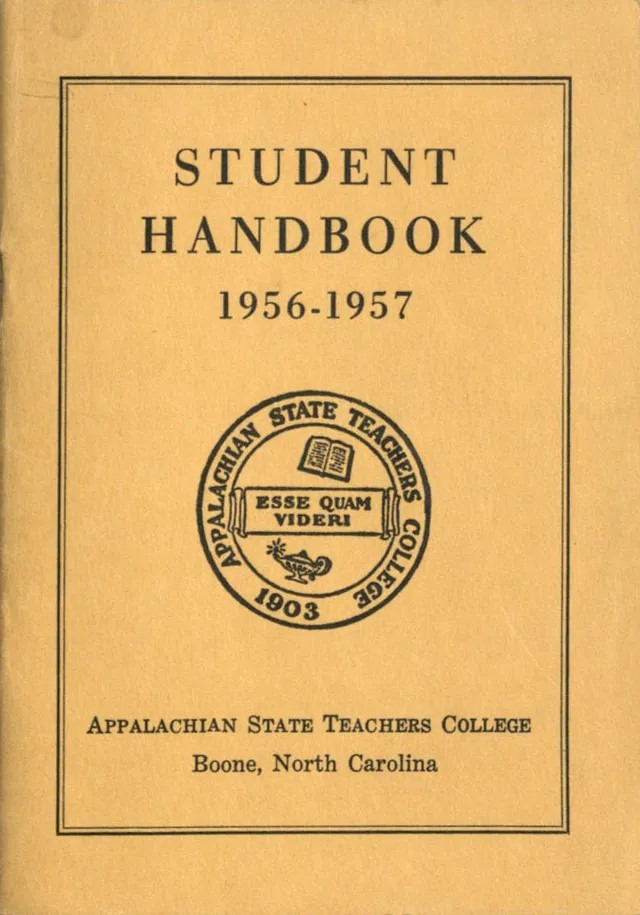 Cover of Students Handbook 1956-1957