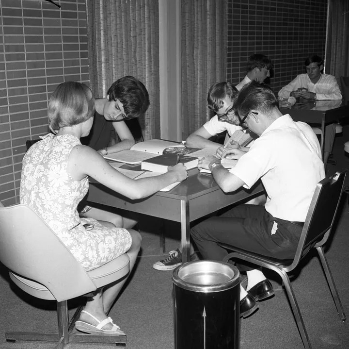 Students studying in the Student Union