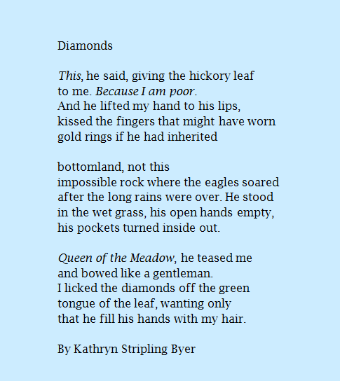 Diamonds by Kathryn Stripling Byer