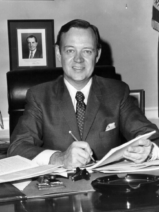 Congressman Broyhill at his desk in Washington, D.C.