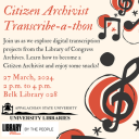 Citizen Archivist Transcribe-a-thon Event