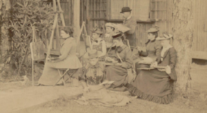 Image from the Daingerfield Family Papers of artists at work