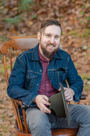 Trevor McKenzie sitting in a rocking chair