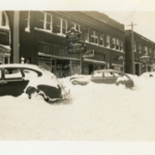 Image from the Mary D. Davis photographs collection of cars in snow on King Street